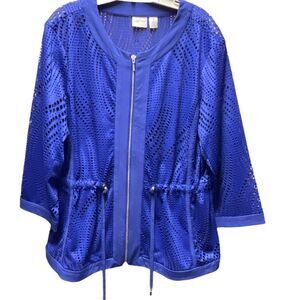 Chico’s size XL (3) Neema perforated drawstring waist jacket.